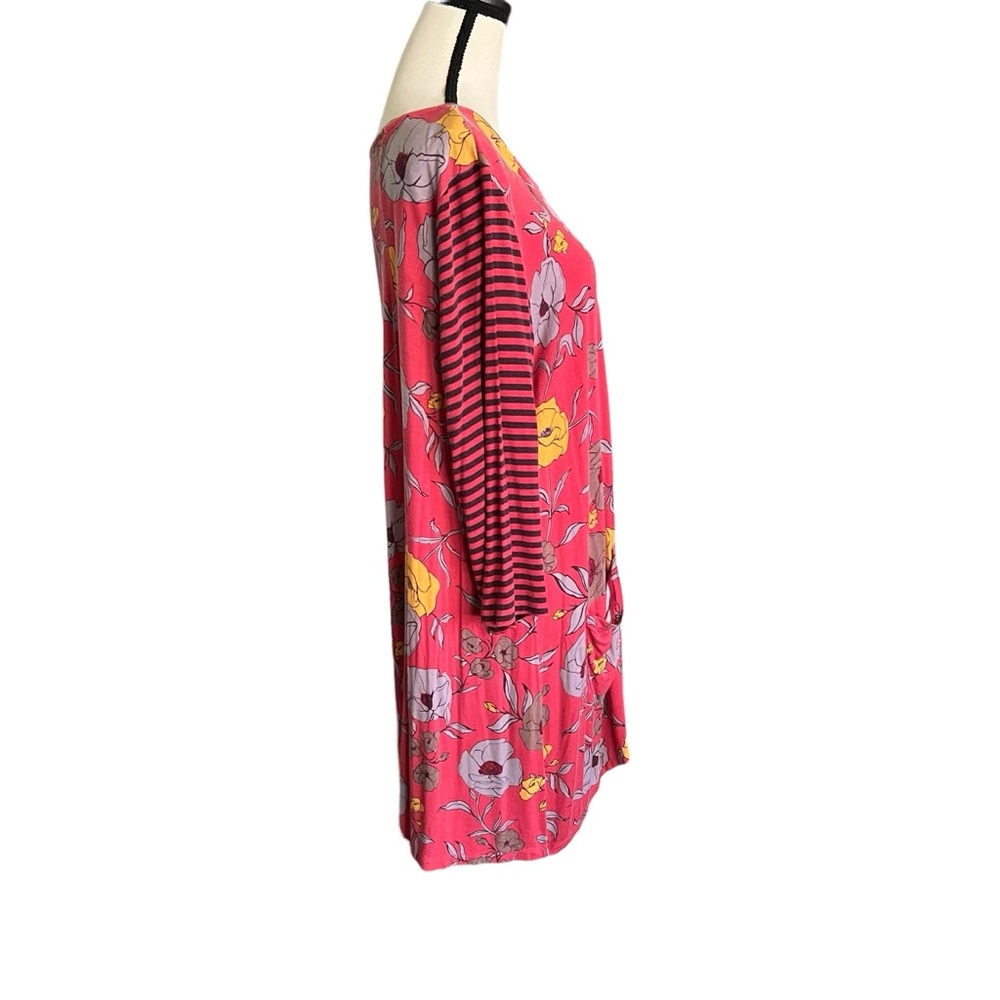 logo Lori Goldstein Floral Shark Bite Pocket tunic. SZ.XL - Picture 4 of 8